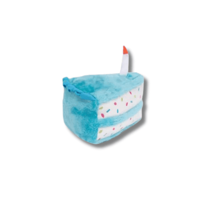 blue plush cake dog toy for birthday celebrations Let's Pawty Sydney