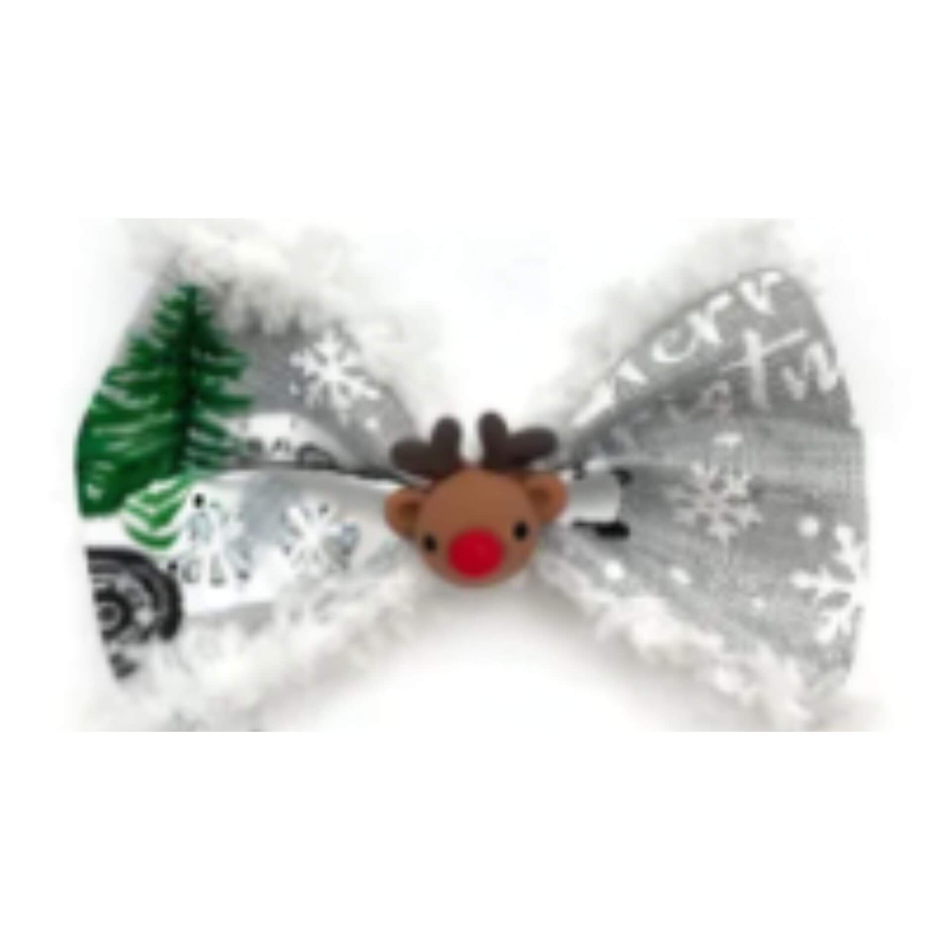 Christmas bow, dog clothing, let's pawty