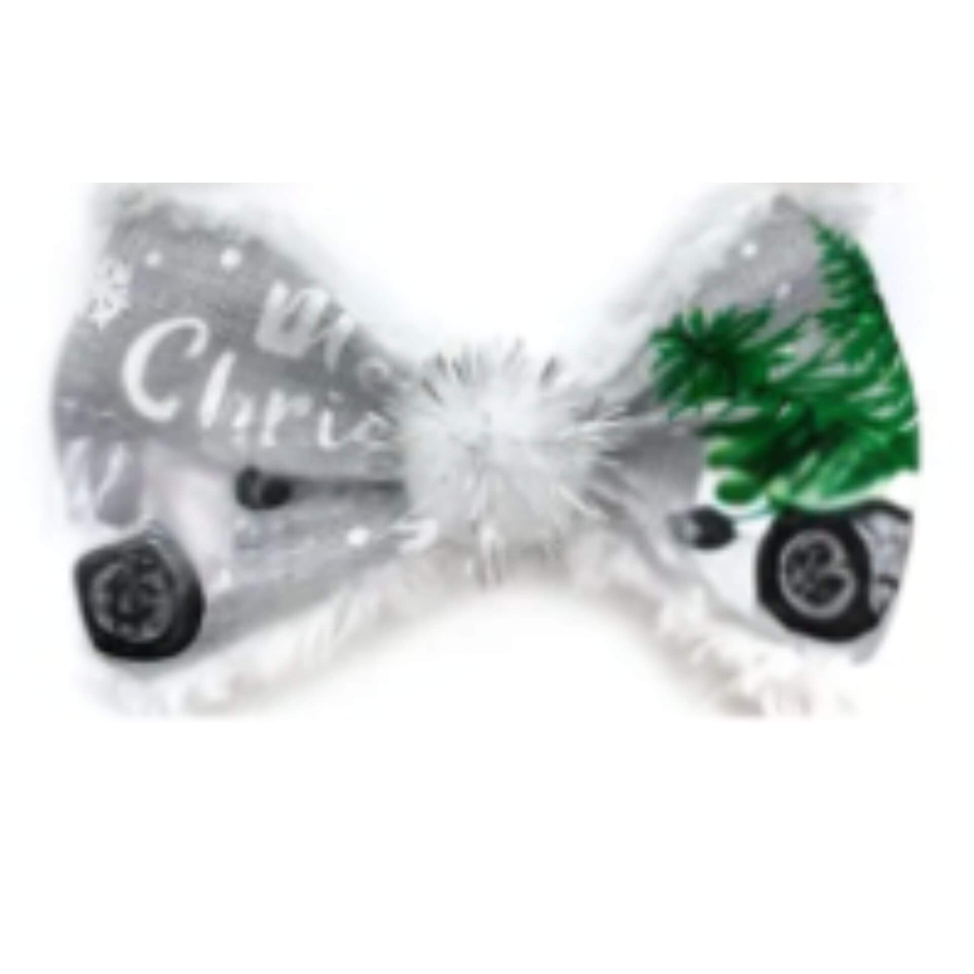 Christmas bow, dog clothing, let's pawty