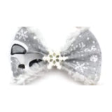 Christmas bow, dog clothing, let's pawty