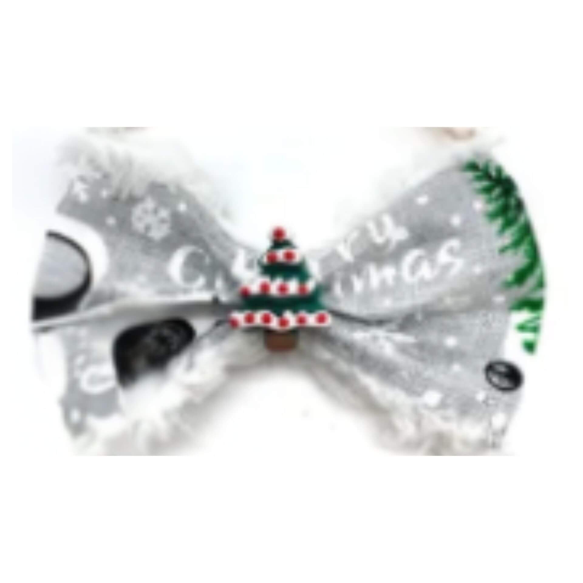 Christmas bow, dog clothing, let's pawty