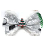 Christmas bow, dog clothing, let's pawty