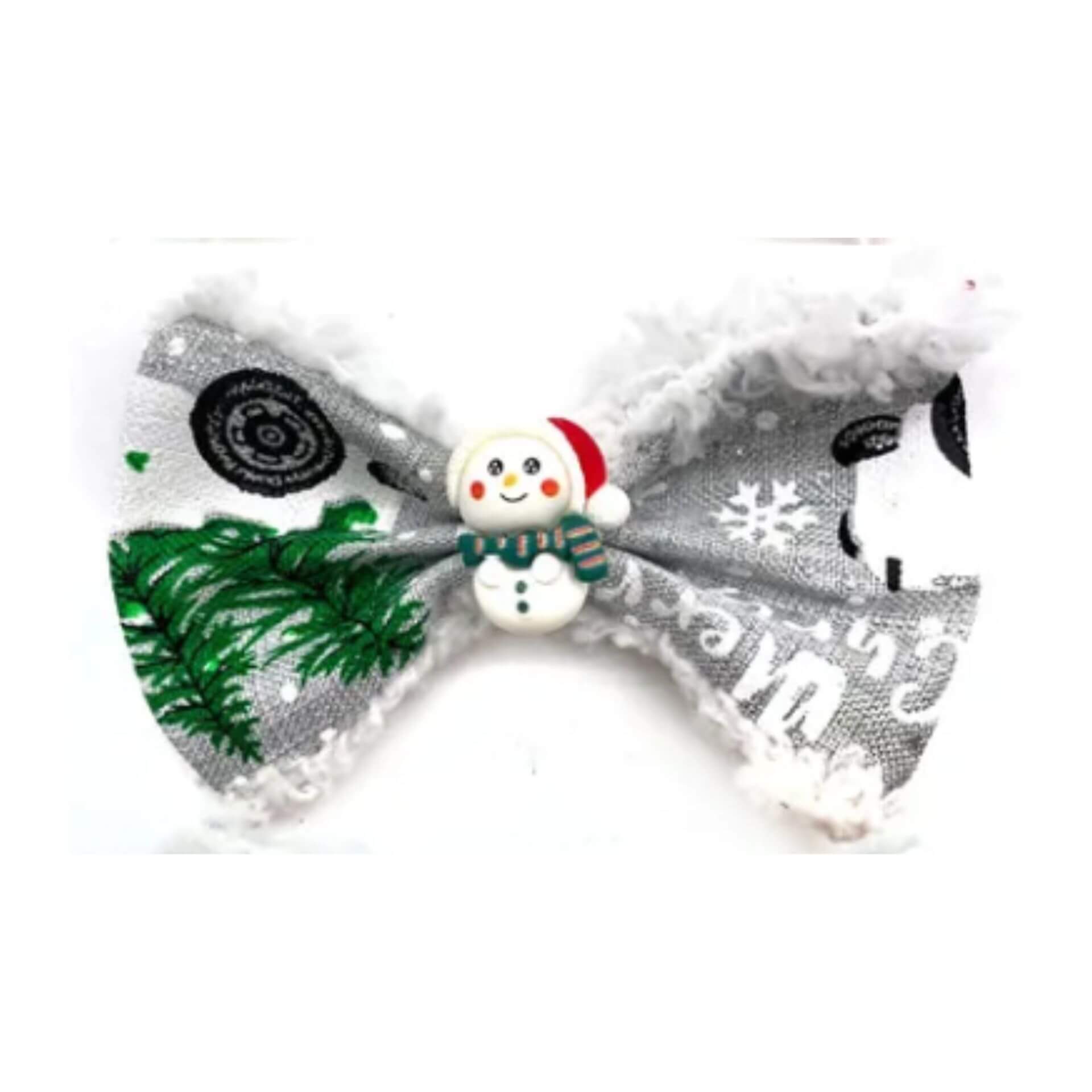 Christmas bow, dog clothing, let's pawty