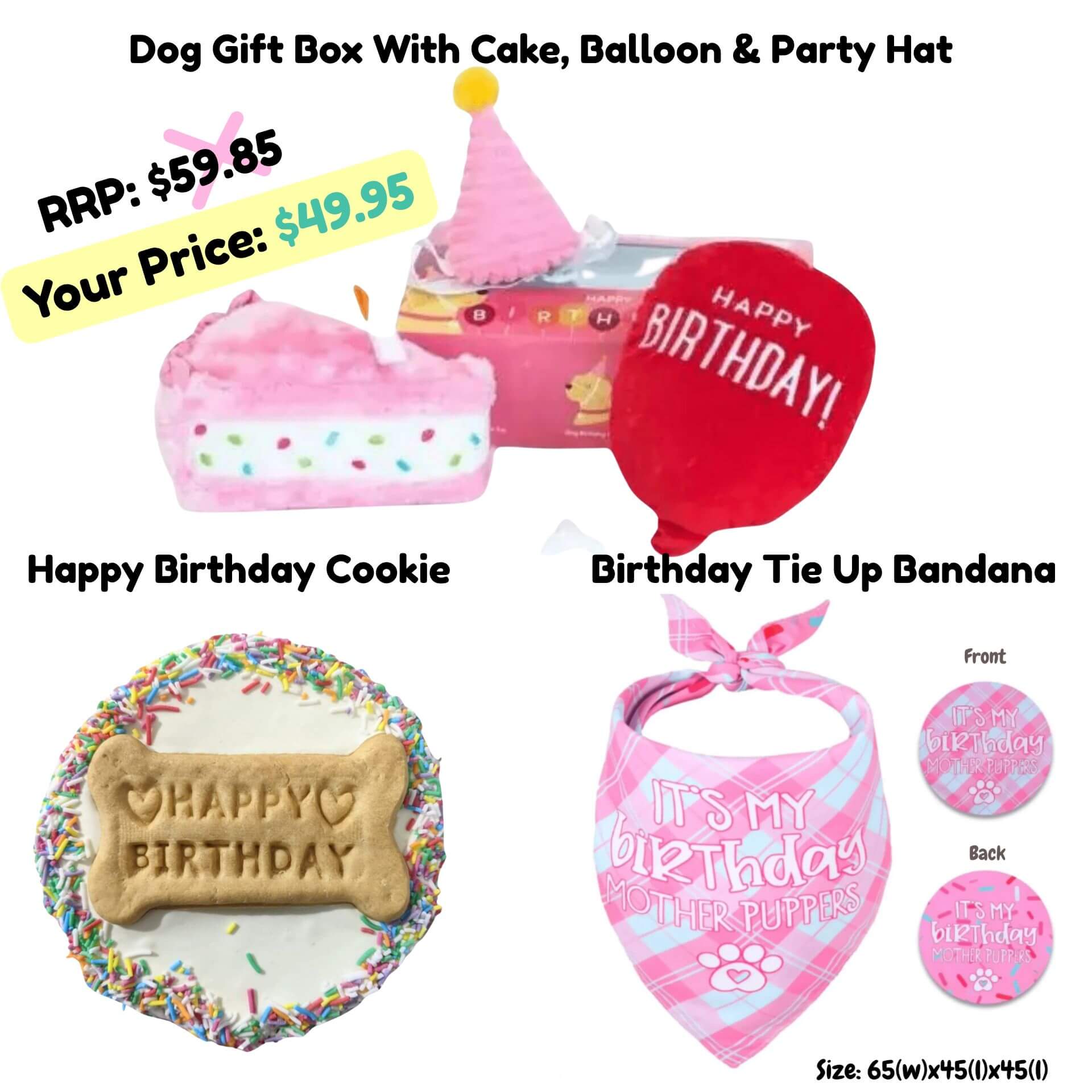 Dog birthday bundle, let's pawty