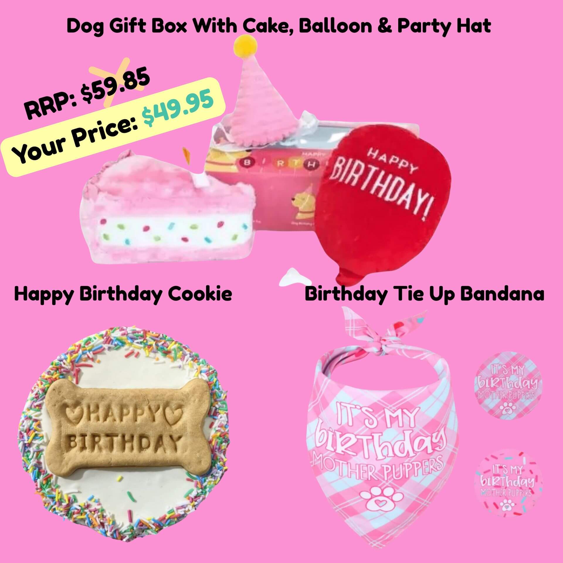 Dog birthday bundle, let's pawty