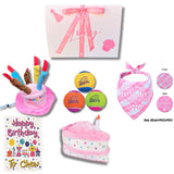 personalised dog gift box , let's pawty