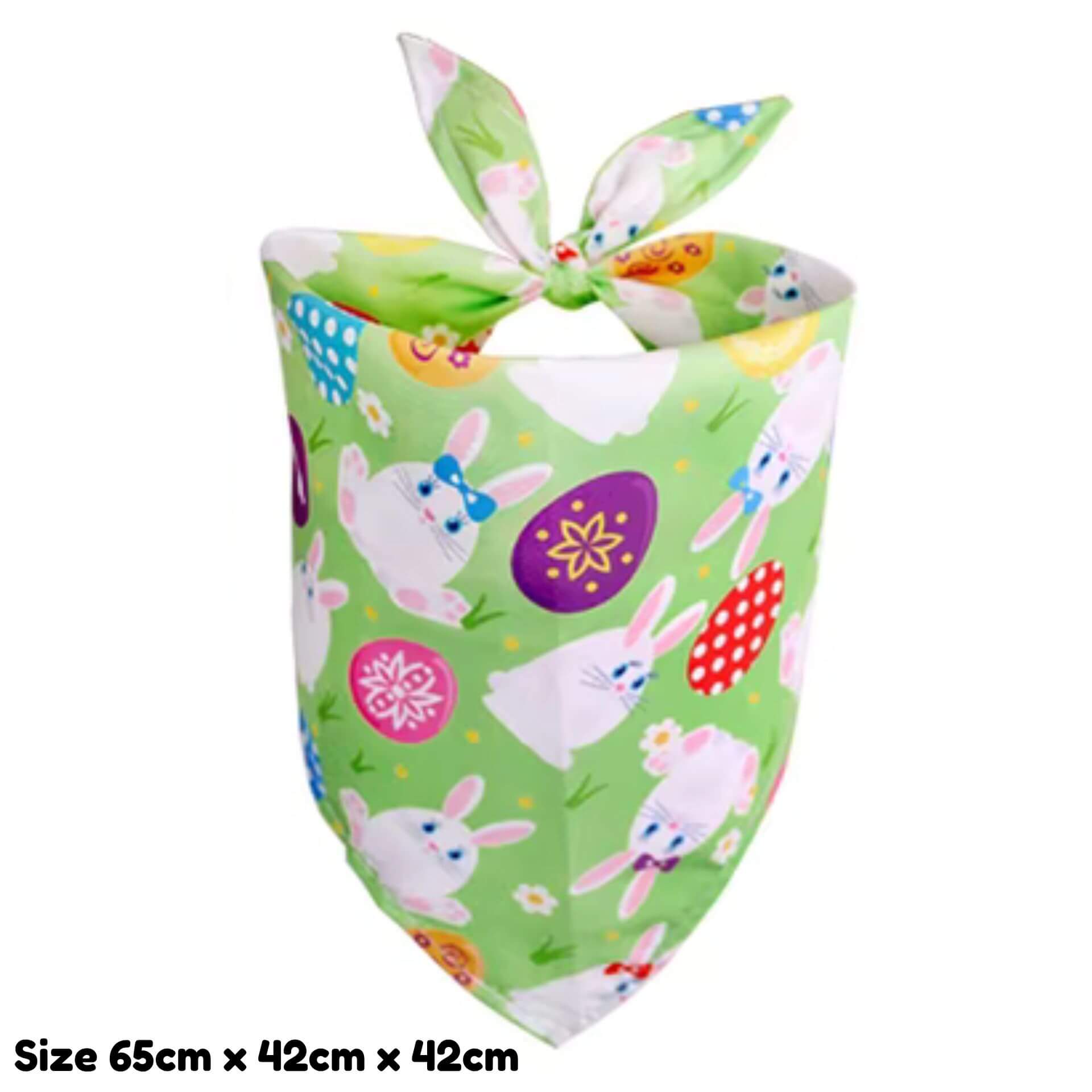 tie up easter dog bandanna , let's pawty