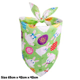 tie up easter dog bandanna , let's pawty