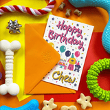 Happy birthday to chew dog birthday card