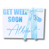 Get well soon personalised dog gift box let's pawty