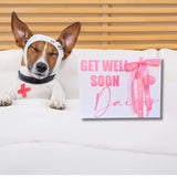 get well soon pink dog gift box, let's pawty