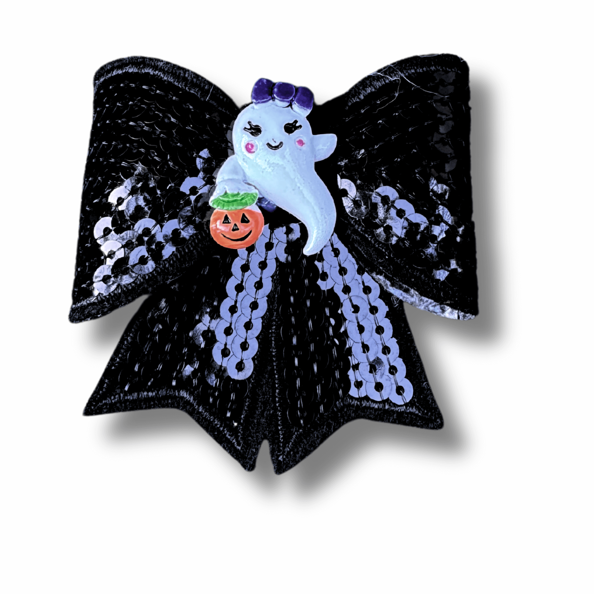Halloween dog bow with embellishments