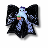 Halloween dog bow with embellishments