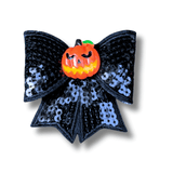 Halloween dog bow with embellishments