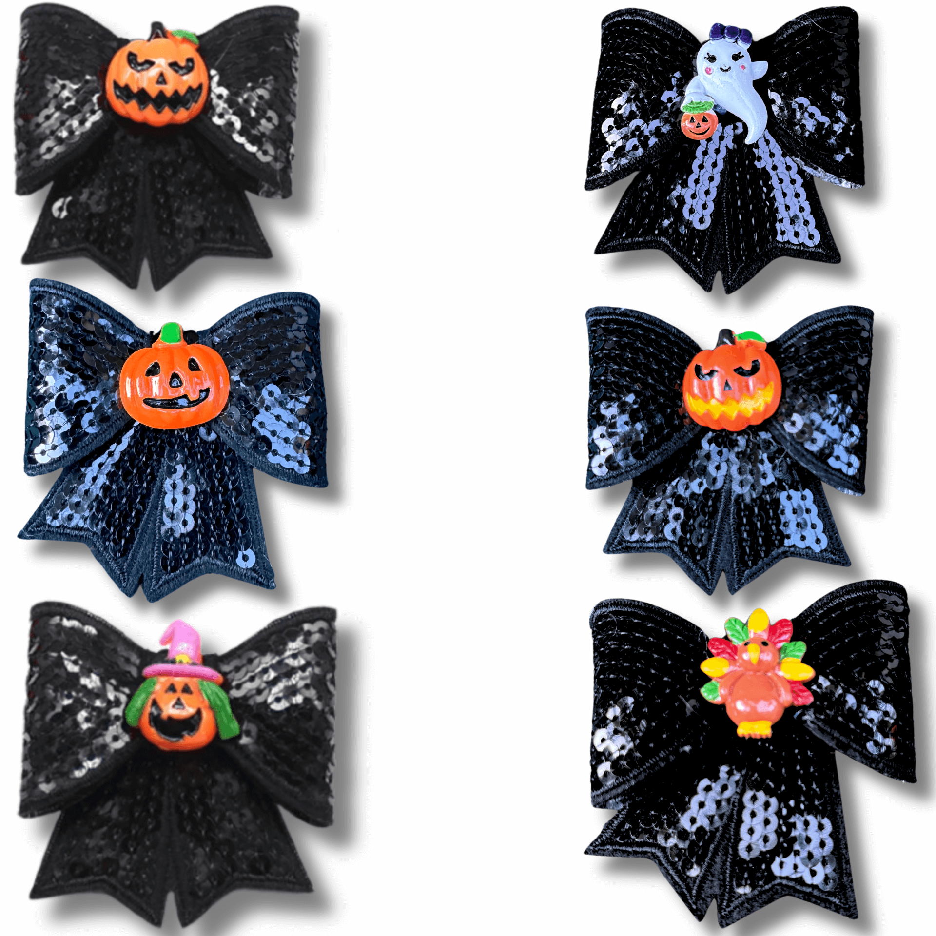 Halloween dog bow with embellishments