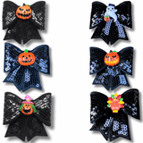 Halloween dog bow with embellishments