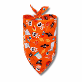 Halloween themed dog bandana, let's pawty