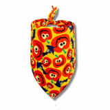 Halloween dog themed bandana, let's pawty