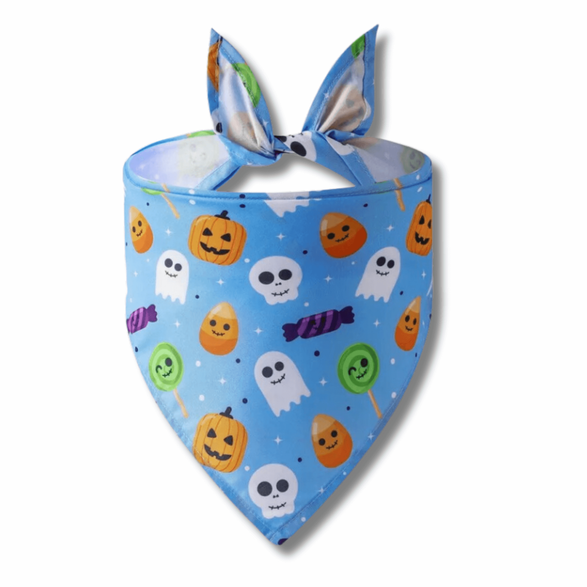 Halloween dog themed bandana, let's pawty