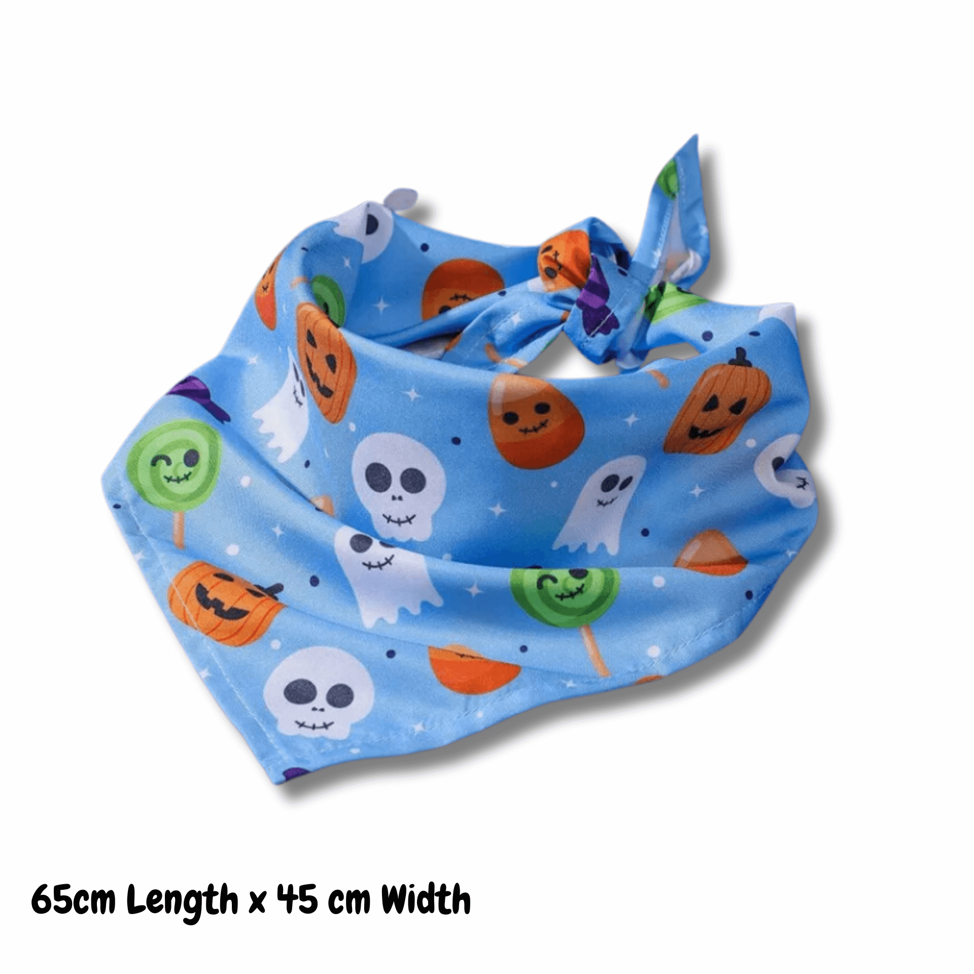 Halloween dog themed bandana, let's pawty
