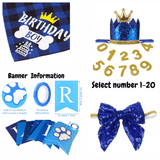 happy birthday dog party decoration set, let's pawty