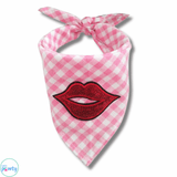 tie up dog bandana, let's pawty