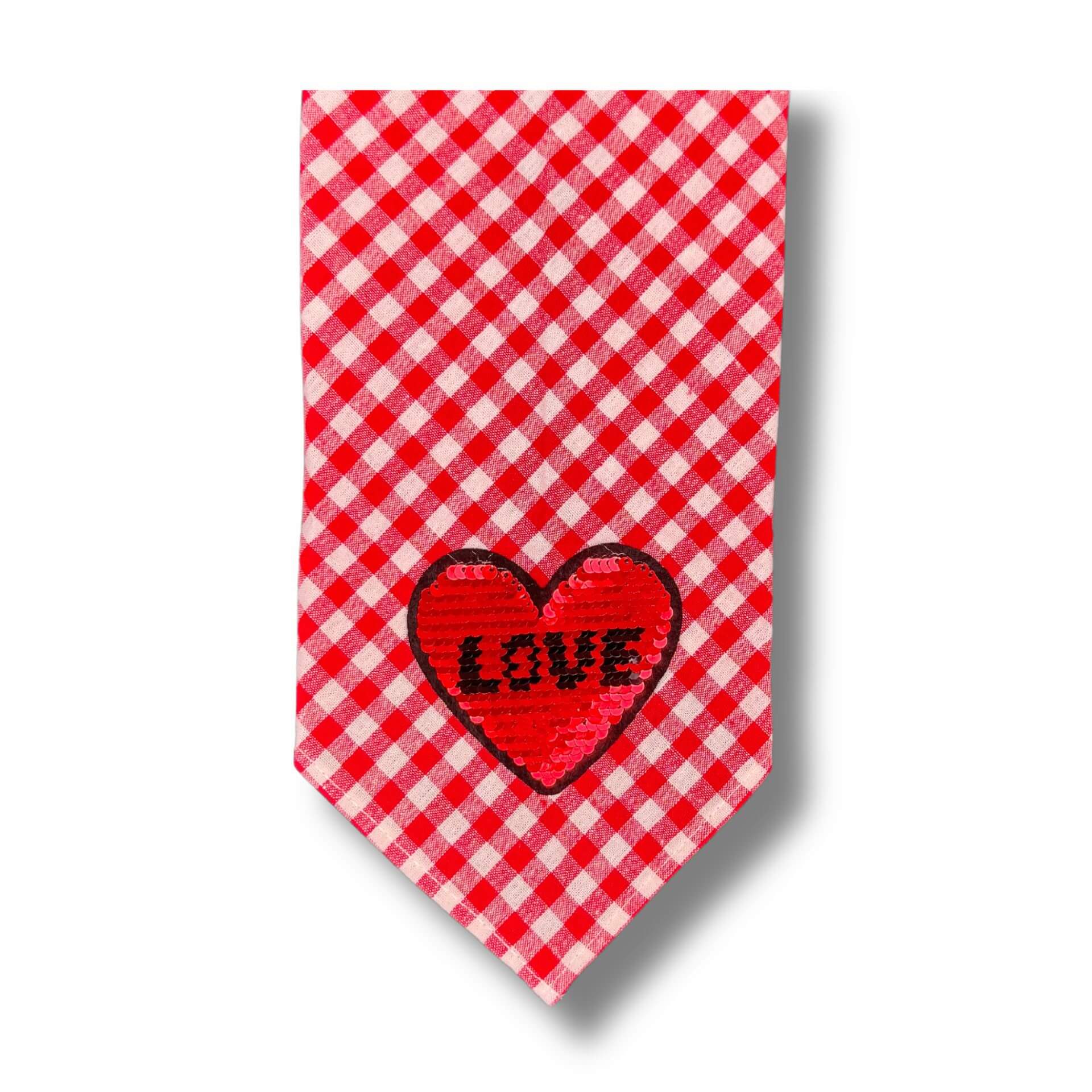 red gingham love dog banana