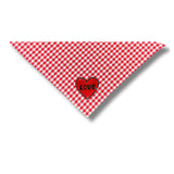 red gingham love dog banana