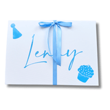 zippy burrow piñata dog themed gift box, personalised with your fur baby's name