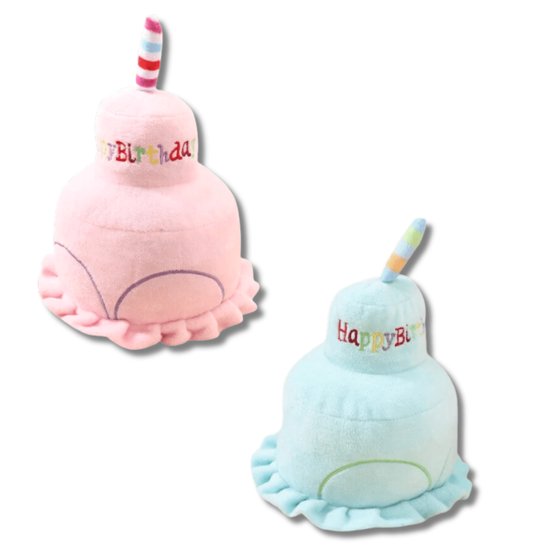 happy bark day, birthday dog toy plush cake