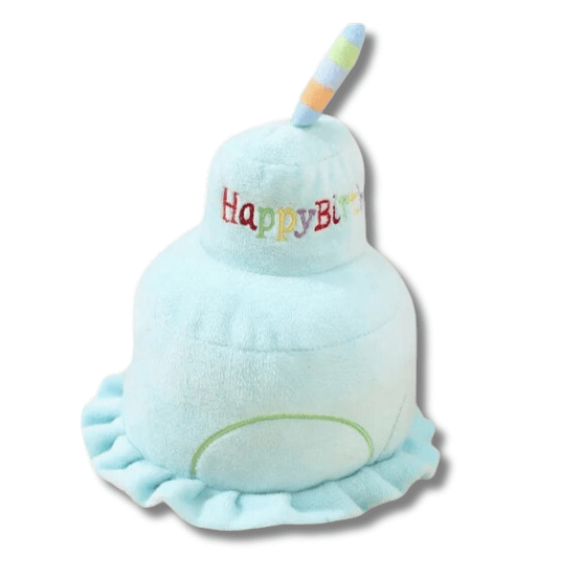 happy bark day, birthday dog toy plush cake