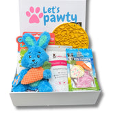 Bunny personalised dog gift box, let's pawty