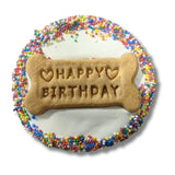 happy birthday dog treat cake, let's pawty