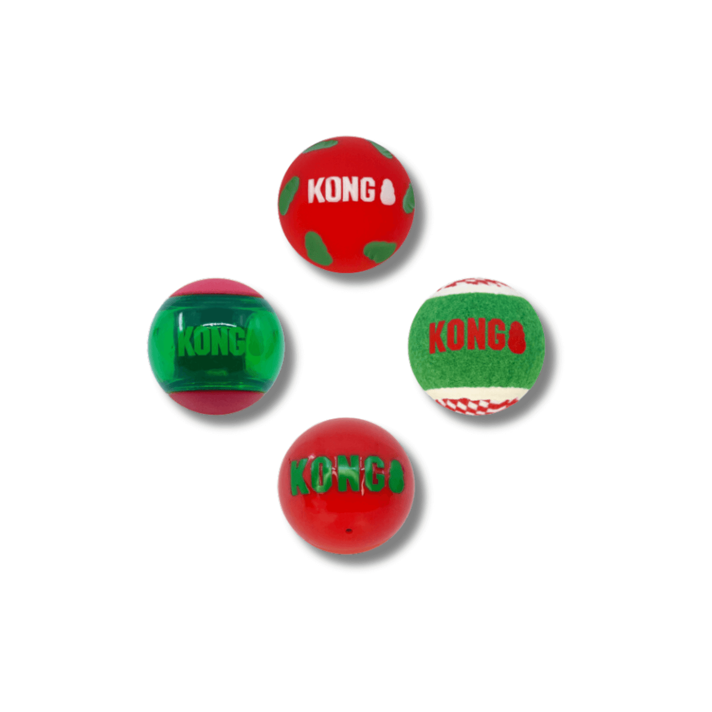 KONG Christmas themed dog toy ball