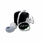 Zippy Burrow Interactive Squeaker Dog Toy - Wedding Ring Box with 3 toys