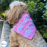 It's my birthday mother puppets, reversible dog bandana, tie up let's pawty