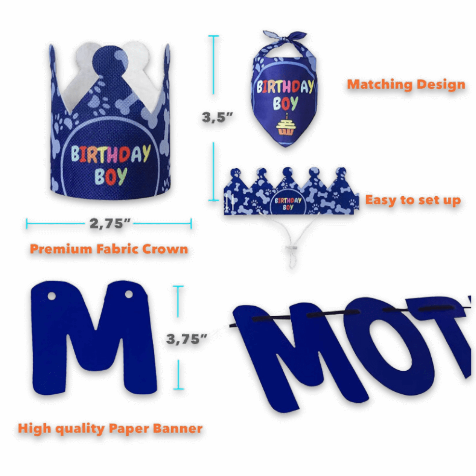 it's my birthday motherpuppers dog party banner set