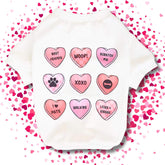 Valentine dog themed t-shirt let's pawty