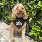 my humans are getting married dog bandana, lets's pawty
