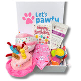 premium dog birthday gift box let's pawty