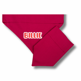 reversible personalised dog bandana, let's pawty