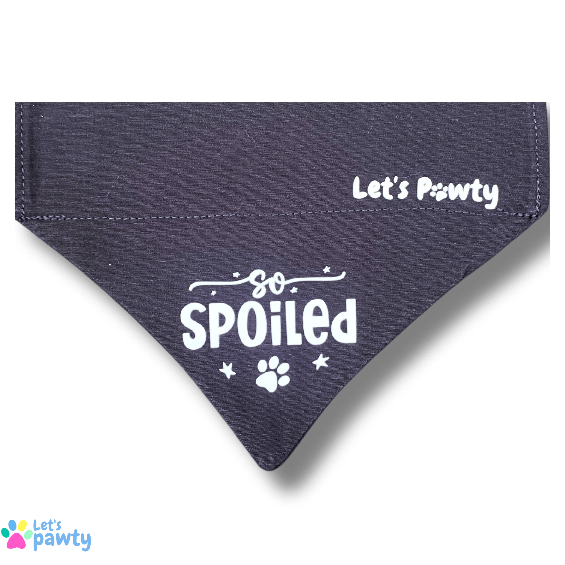 dog bandana clothing accessory, let's pawty