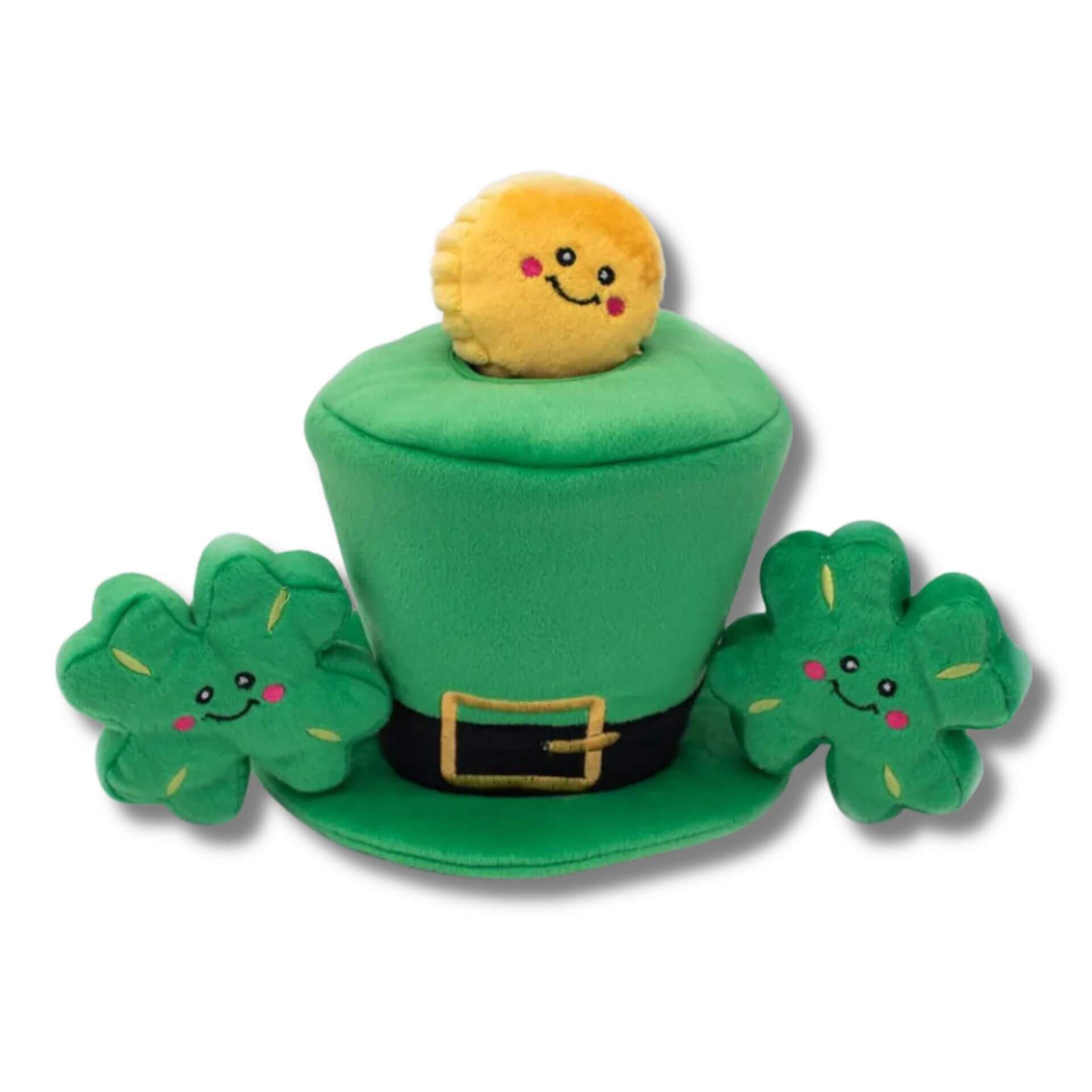 St Patrick's day leprechaun hat burrow dog toy