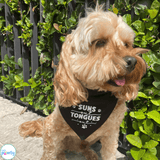Suns out tongues out dog bandana reversible let's pawty