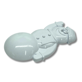 durable nylon snowman, Christmas themed dog toy let's pawty