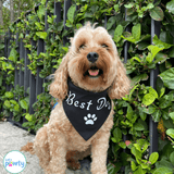 wedding best dog fashion accessory let's pawty , black or white