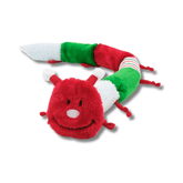 Christmas themed caterpillar dog toy Let's Pawty