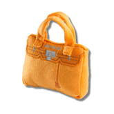 Designer parody dog toy, plush squeaky dog toy, let's pawty