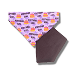 Reversible dog bandana, Let's pawty dog fashion
