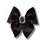 Black velvet sailor bow, dog fashion, let's pawty